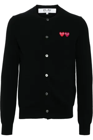 Comme des Garçons Heart-patch wool cardigan