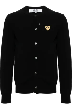 Comme des Garçons Heart-patch wool cardigan
