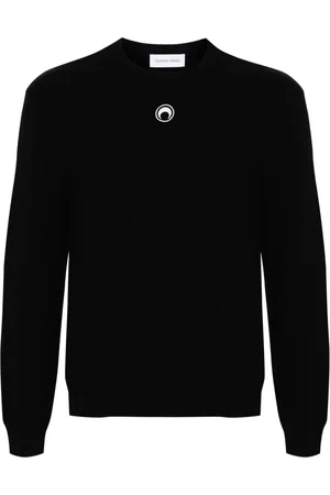 Marine Serre Crescent Moon embroidered sweater
