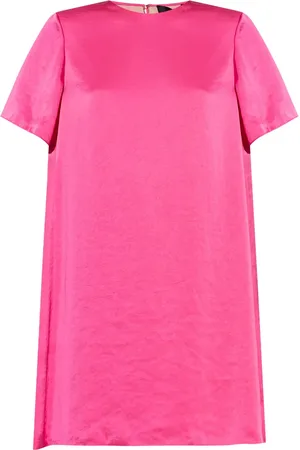 THEORY Short sleeve satin dress