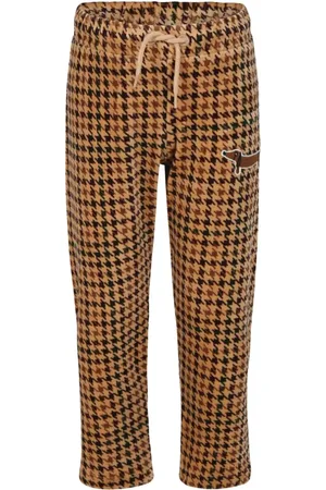 Mini Rodini Houndstooth velour trousers