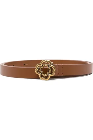 Maje Clover slim leather belt