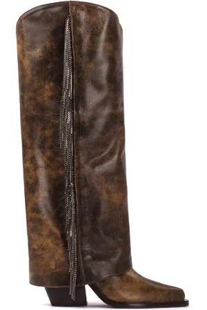 LE SILLA Jewel 100mm crystal-embellished boots