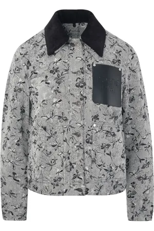 PORTS 1961 Floral-print denim jacquard jacket