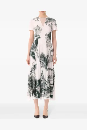 Jason Wu Floral-print pleated midi dress
