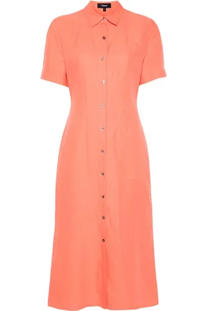 THEORY Linen midi dress