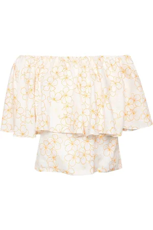 Bambah Yellow Daisy Ruffle Top