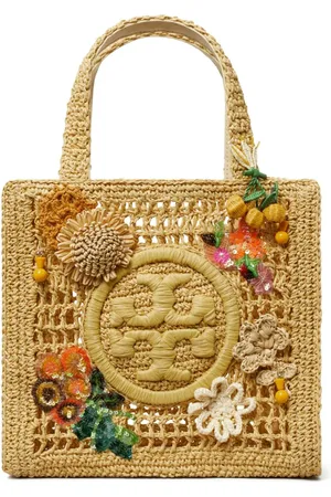 Tory Burch Ella XS embellished crochet tote bag