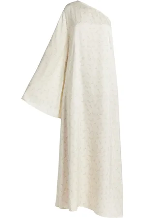 ROTATE Printed one-shoulder maxi dress
