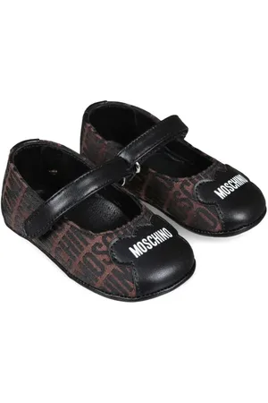 Moschino Logo-jacquard ballerina shoes
