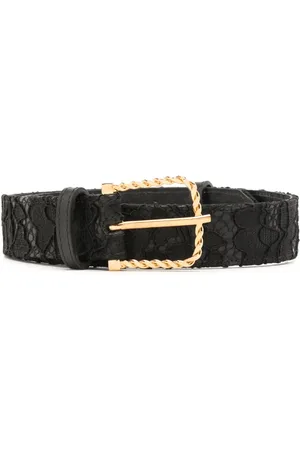 Lethicia Bronstein Lace-overlay leather belt