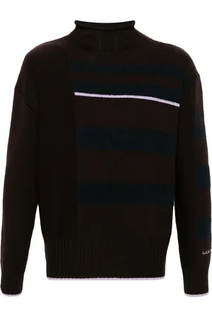 Lanvin Striped mock-neck jumper