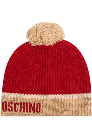 Moschino Intarsia-knit logo beanie