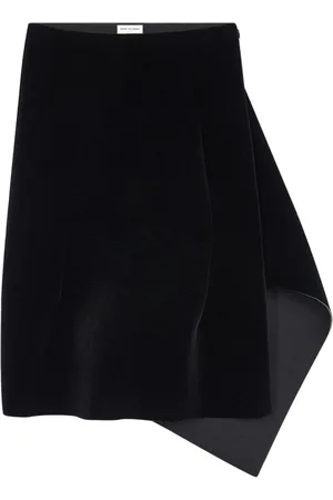 DRIES VAN NOTEN Velvet draped skirt