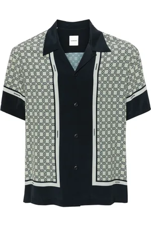Sandro Interlock-print satin shirt