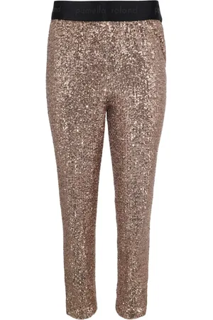 Pamella Roland Sequin-embellished tapered trousers