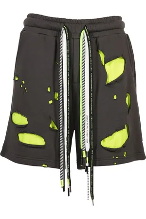 MOSTLY HEARD RARELY SEEN Ripped-up cotton shorts