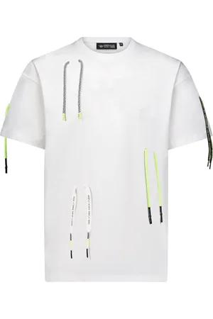 MOSTLY HEARD RARELY SEEN Drawstring-embellished cotton T-shirt