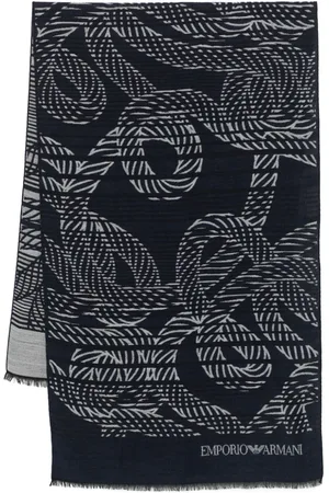 Emporio Armani Monogram-jacquard scarf