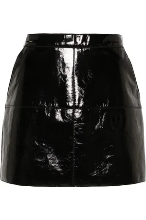 P.A.R.O.S.H. Patent-finish mini skirt