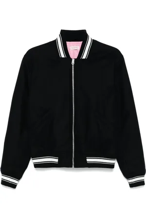 Fursac Stripe-trim bomber jacket