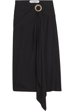 Lanvin Wrap-design midi skirt