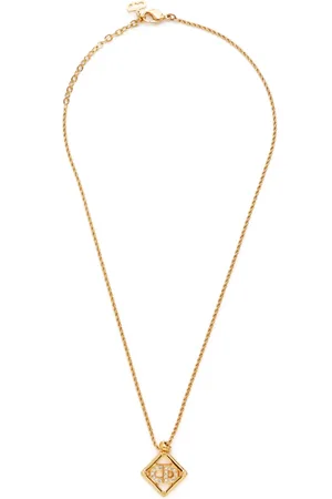 Dior Logo rhinestone necklace