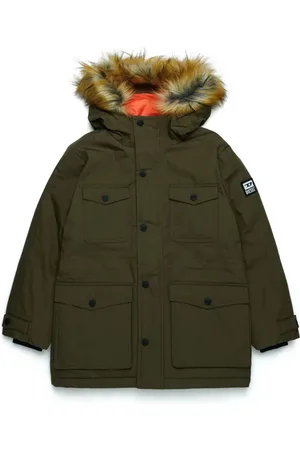 Diesel Faux fur-trim padded jacket