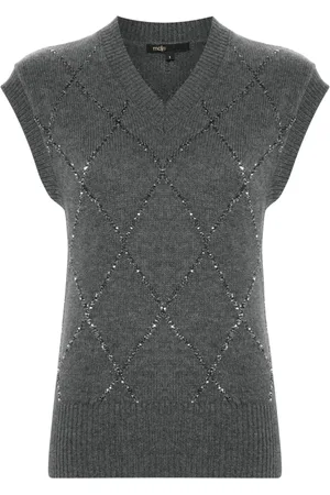 Maje Sequinned sleeveless sweater