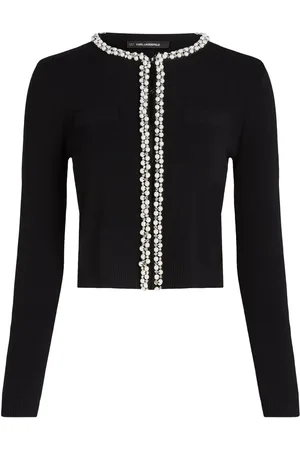 Karl Lagerfeld Essential pearl-embellished cardigan
