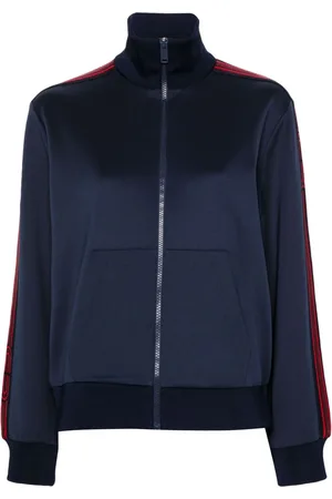 Maje Striped zip-up sweatshirt