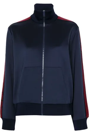 Maje Striped zip-up sweatshirt