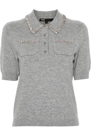 Maje Rhinestone-embellished sweater