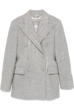 ERMANNO SCERVINO Crystal-embellished pinstripe blazer