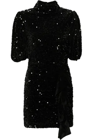 Maje Sequinned velvet mini dress