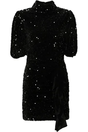 Maje Sequinned velvet mini dress