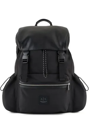 Armani Exchange Logo-patch zipped backpack