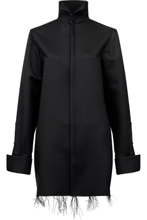 Maison Margiela Frayed-hem high-neck shirt