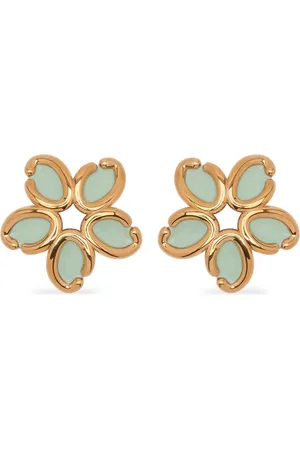 Oscar de la Renta Enamel O Flower earrings