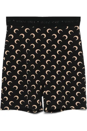 Marine Serre Moon-print jersey mini shorts