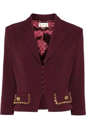 Elisabetta Franchi Chain-trim cropped blazer