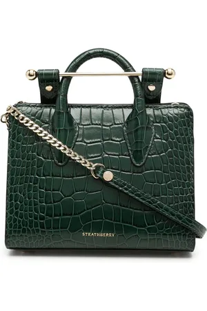 STRATHBERRY Crocodile-effect leather tote bag