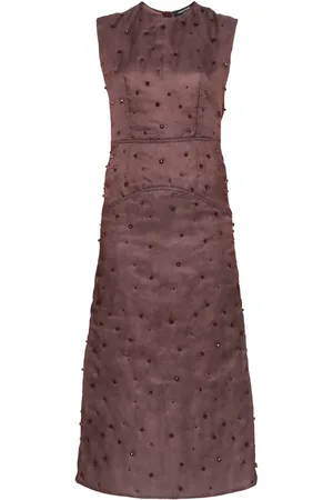 Fabiana Filippi Silk padded midi dress