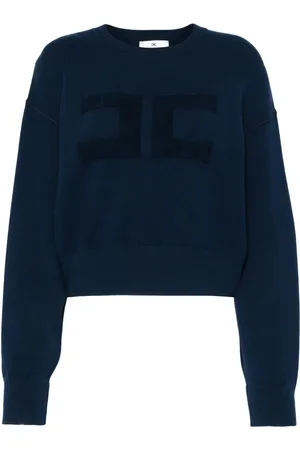 Elisabetta Franchi Logo-embroidered cropped sweatshirt