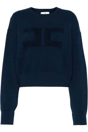 Elisabetta Franchi Logo-embroidered cropped sweatshirt