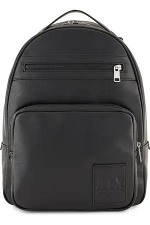 Armani Exchange Zipped logo patch backpack
