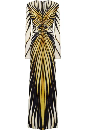 Roberto Cavalli Ray of print maxi dress