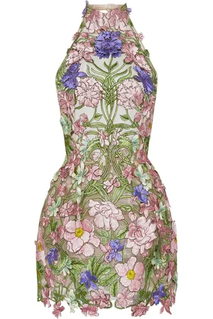 Oscar de la Renta Art Nouveau threadwork mini dress