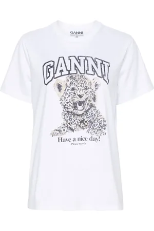 Ganni Leopard jersey T-shirt