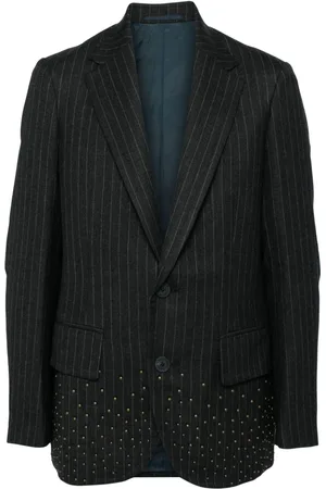 Kolor Pinstripe pattern single-breasted wool blazer